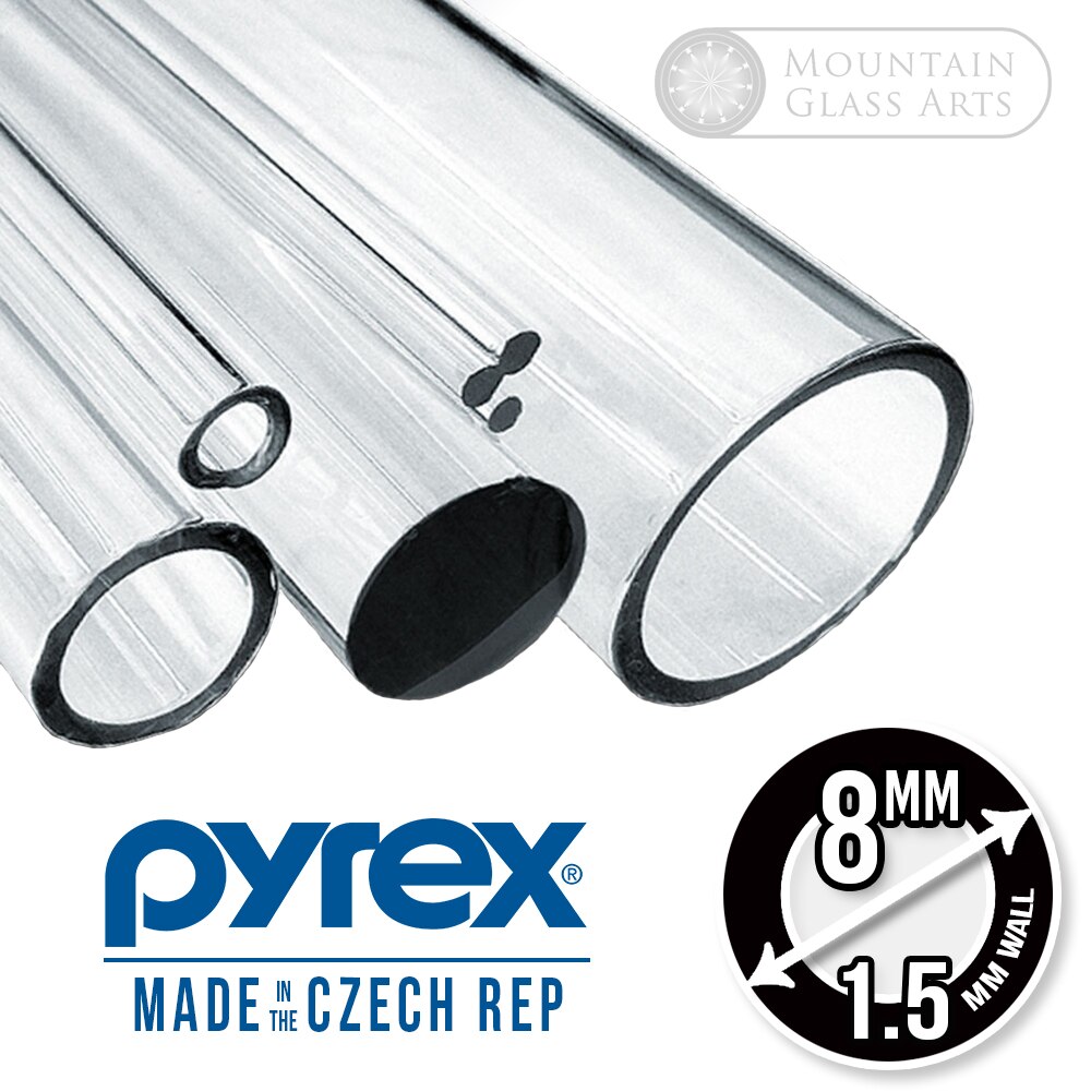 Medium Wall Tube - 8mm x 1.5mm (98) - Pyrex - Borosilicate Glass